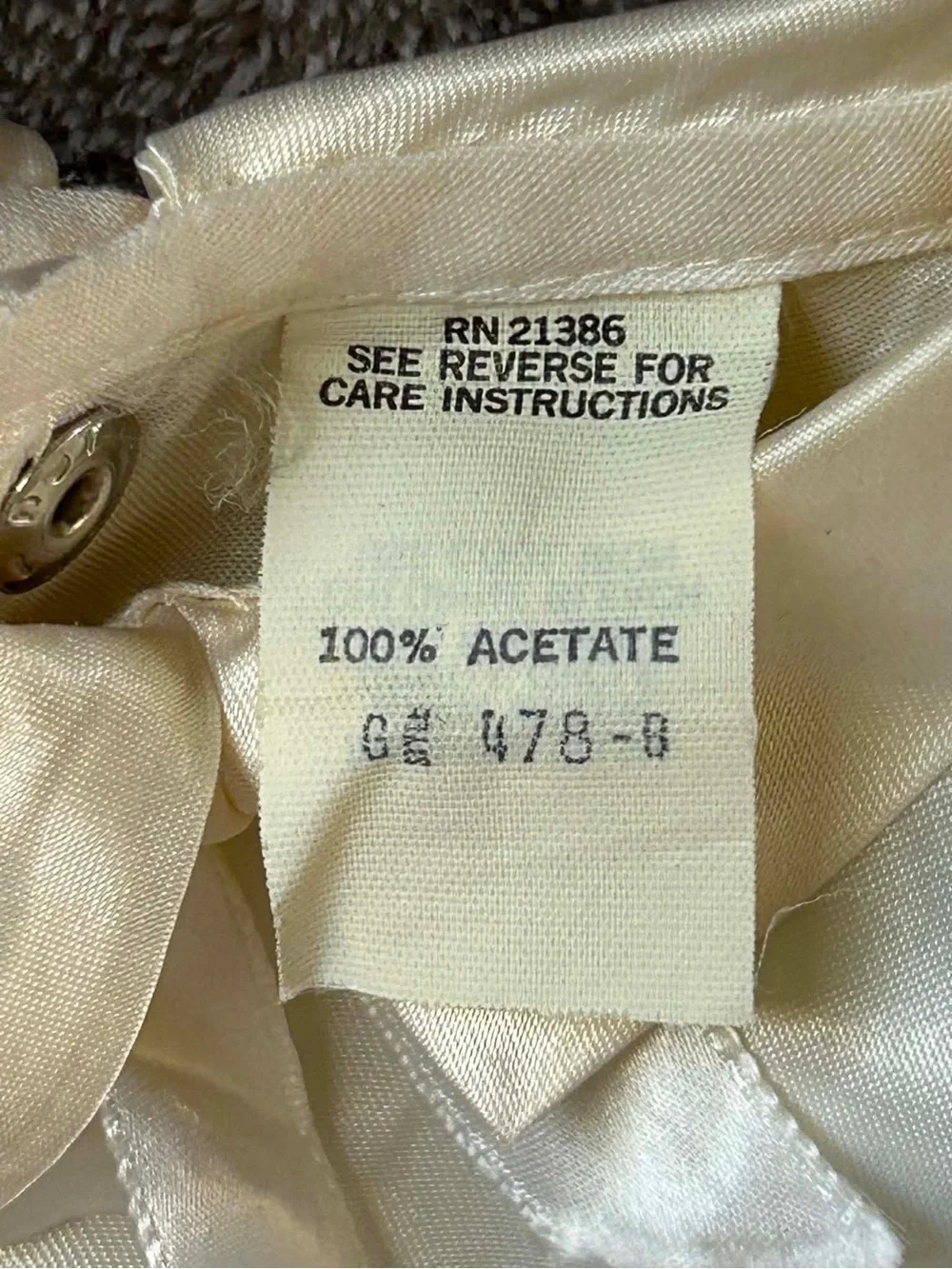 Vintage Baby Baptism Christening Romper Silky Satin Ivory Peter Pan 3-6 Months